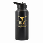 32 oz Stainless Steel Water Bottle with Gold Etched Classic Crew Team Design, University of Texas
