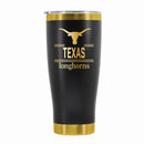 24 oz Stainless Steel Tumbler with Gold Accents & Etched Classic Crew Team Design, University of Texas