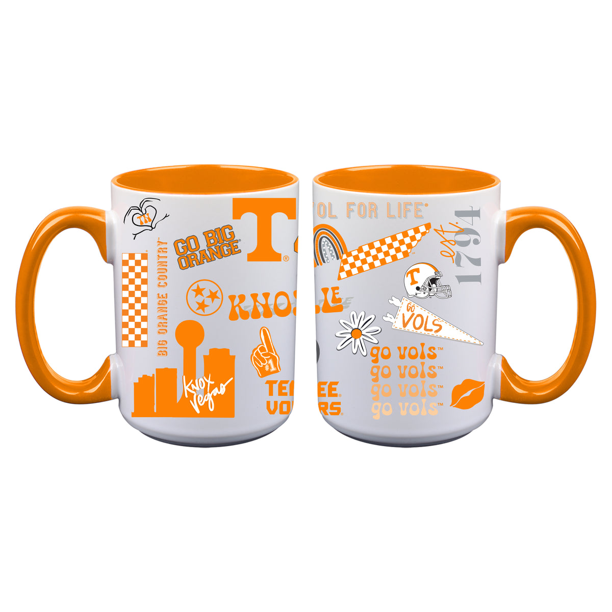 2pk 15oz White Mug Loco Design | Tennessee