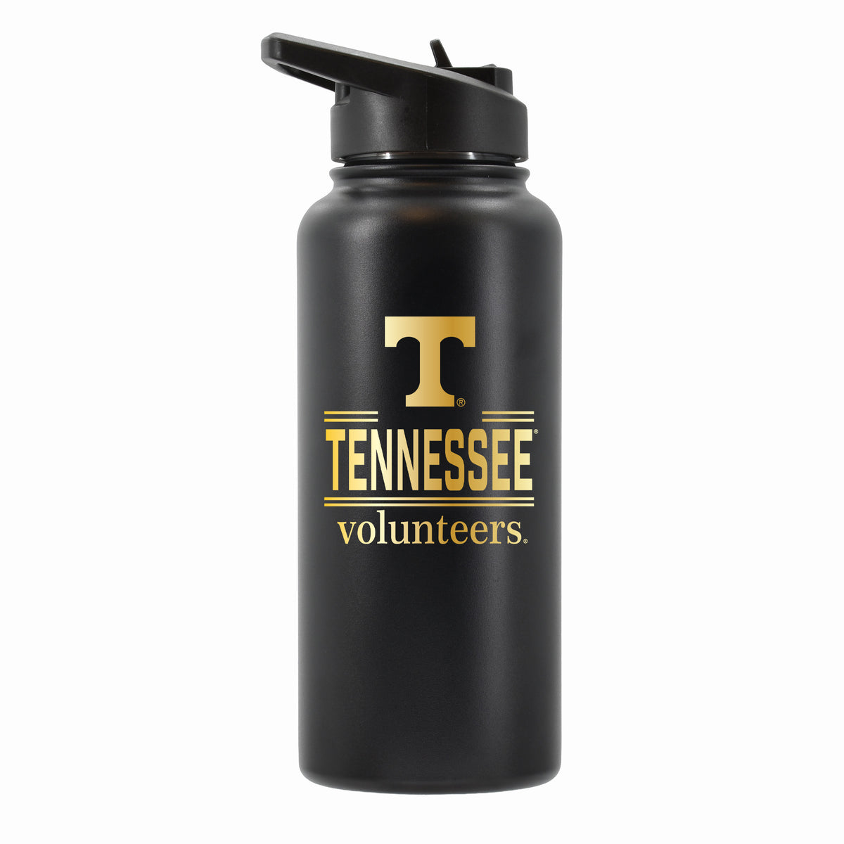 32 oz Stainless Steel Water Bottle with Gold Etched Classic Crew Team Design, University of Tennessee