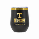 12 oz Stainless Steel Wine Tumbler with Gold Etched Classic Crew Team Design, University of Tennessee