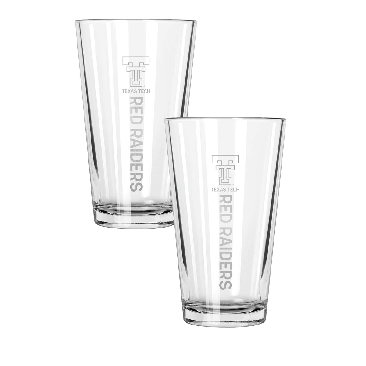 2PK 16oz Pint Glass Pinnacel Design | Texas Tech