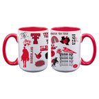 2pk 15oz White Mug Loco Design | Texas Tech