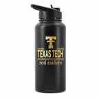 32 oz Stainless Steel Water Bottle with Gold Etched Classic Crew Team Design, Texas Tech University