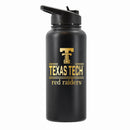32 oz Stainless Steel Water Bottle with Gold Etched Classic Crew Team Design, Texas Tech University