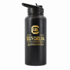 32 oz Stainless Steel Water Bottle with Gold Etched Classic Crew Team Design, University of South Carolina