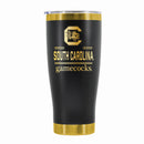 24 oz Stainless Steel Tumbler with Gold Accents & Etched Classic Crew Team Design, University of South Carolina