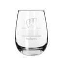 2PK 15oz Stemless Wine Glass Classic Crew |    Wisconsin