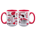 2pk 15oz White Mug Loco Design | Wisconsin