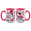 2pk 15oz White Mug Loco Design | Wisconsin