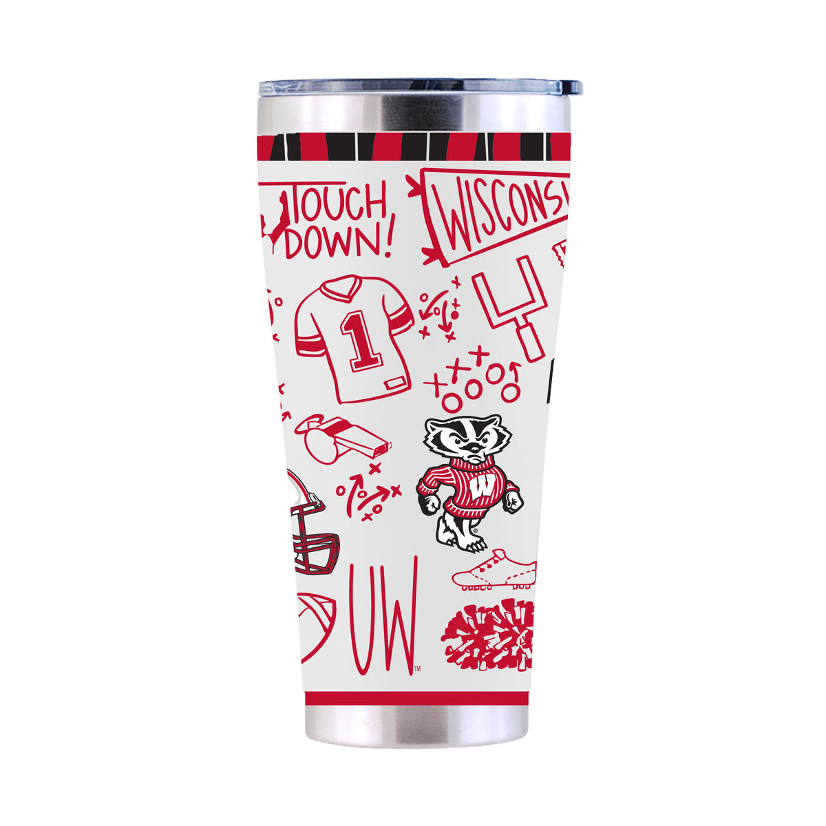 30oz Tumbler Sketchpad Design | Wisconsin