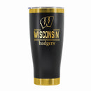 24 oz Stainless Steel Tumbler with Gold Accents & Etched Classic Crew Team Design, University of Wisconsin
