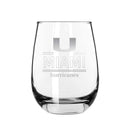 2PK 15oz Stemless Wine Glass Classic Crew |   Miami