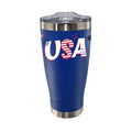 20oz Stainless Steel Tumbler, Royal Blue, Direct Print, Cheer Design, United States of America