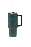 40oz. Bling Tumbler with Handle and Straw Lid | Tahitian Pearl