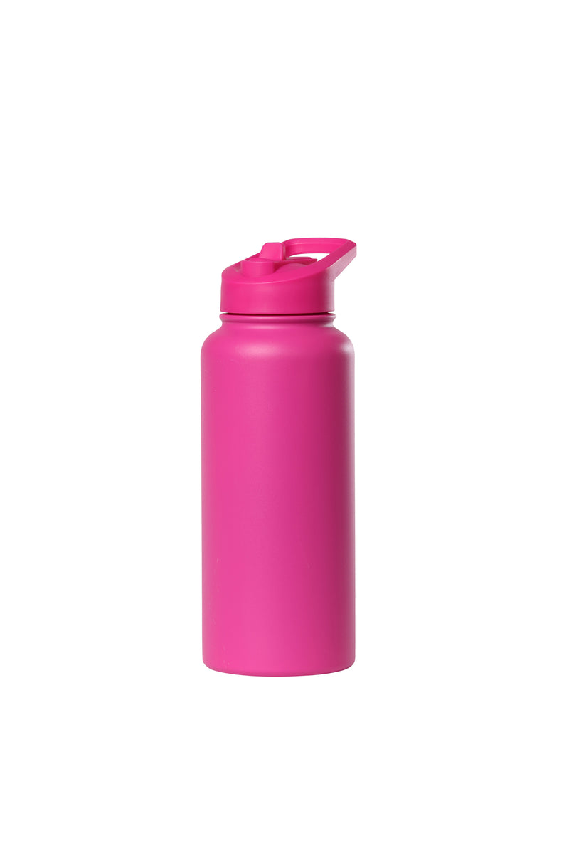 32oz. Water Bottle with Straw Lid | Hot Pink