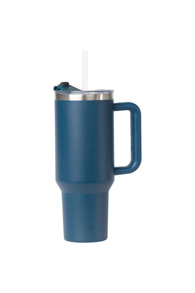 40oz. Tumbler with Handle and Straw Lid | Marine