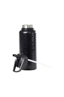 32oz. Water Bottle with Straw Lid | Black Leopard