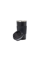 18oz. Travel Coffee Mug with Flip Lid and Silicone Sleeve | Black