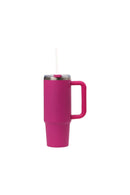 30oz. Tumbler with Handle and Straw Lid | Hot Pink