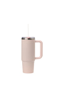 30oz. Tumbler with Handle and Straw Lid | Pink Sand