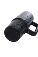 30oz. Tumbler with Handle and Straw Lid | Black Leopard