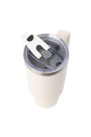 30oz. Tumbler with Handle and Straw Lid | White Sand Leopard