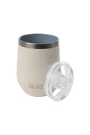 12oz. Ceramic Wine Tumbler | White Sand Leopard