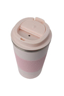 18oz. Travel Coffee Mug with Flip Lid and Silicone Sleeve | Pink Sand