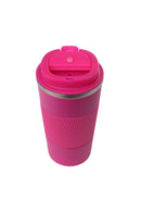 18oz. Travel Coffee Mug with Flip Lid and Silicone Sleeve | Hot Pink