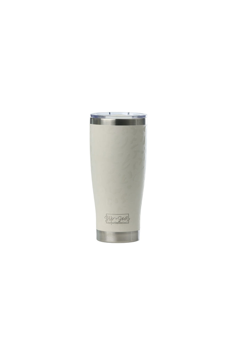 24oz. Insulated Tumbler with Lid | White Sand Leopard