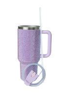 40oz. Bling Tumbler with Handle and Straw Lid | Lavender