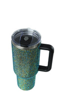 40oz. Bling Tumbler with Handle and Straw Lid | Tahitian Pearl