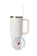 40oz. Tumbler with Handle and Straw Lid | Pink Sand