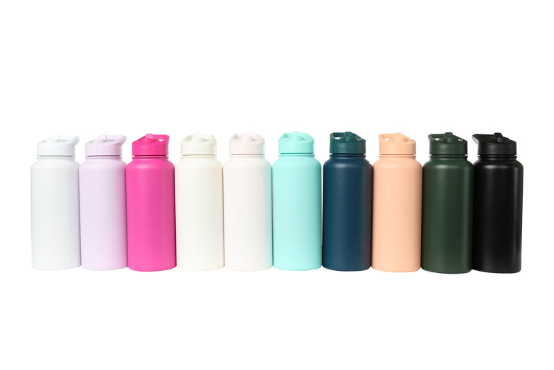 32oz. Water Bottle with Straw Lid | Peach Fuzz