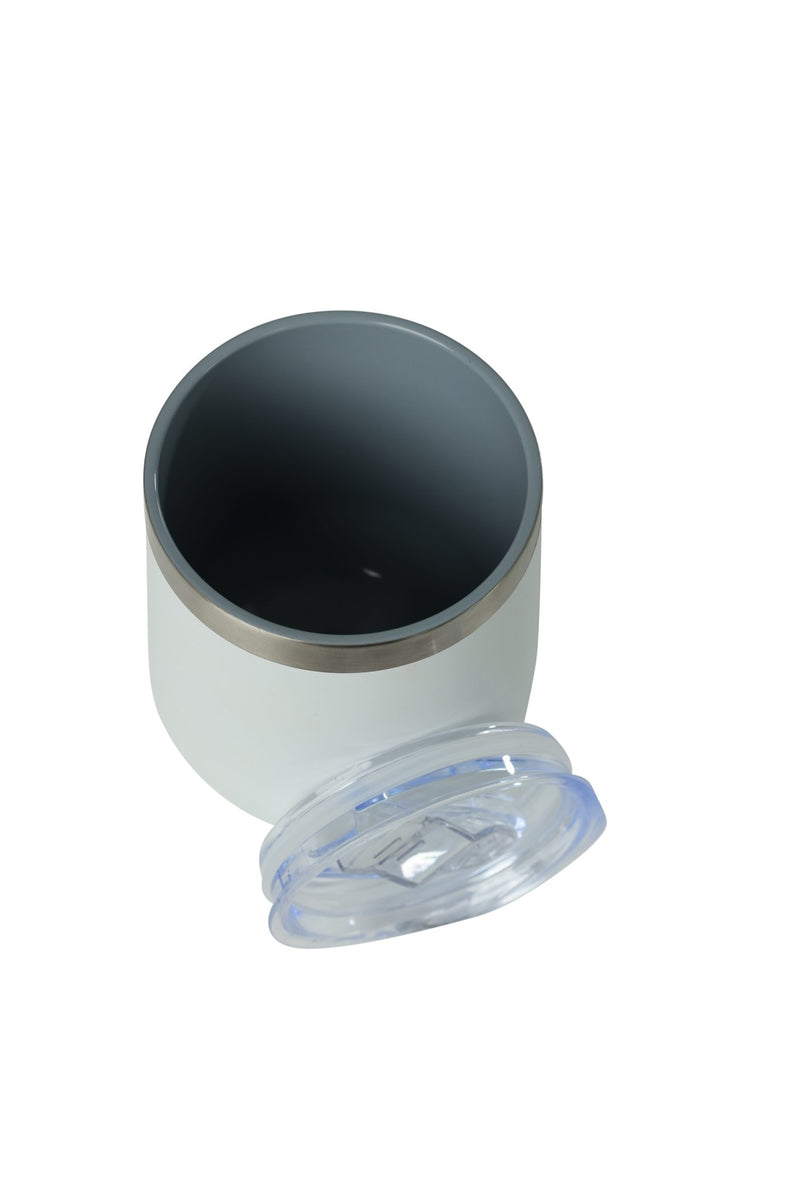 12oz. Ceramic Wine Tumbler | White