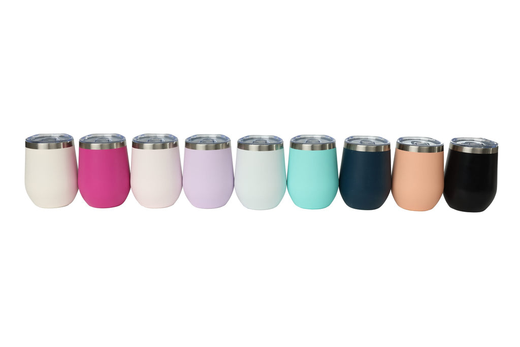 12oz. Ceramic Wine Tumbler | White Sand