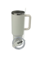 50oz. Tumbler with Handle and Straw Lid | White Sand