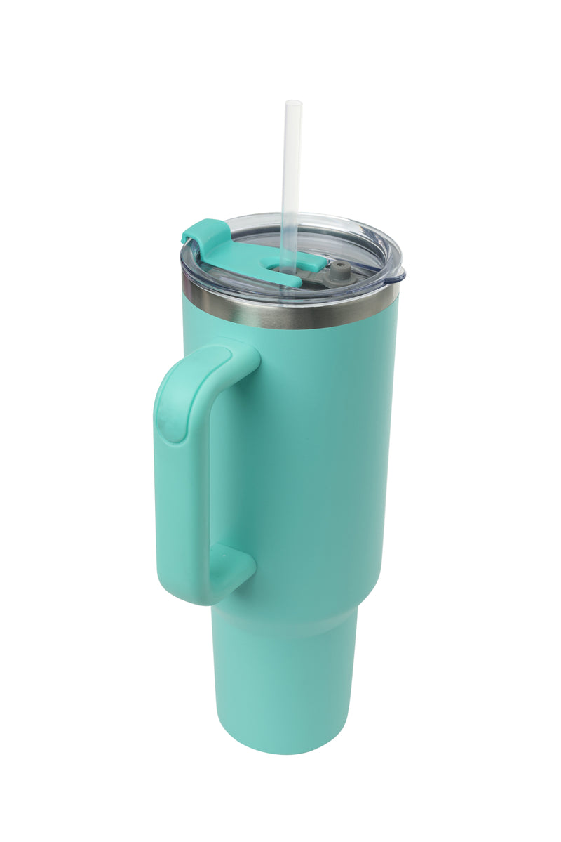 50oz. Tumbler with Handle and Straw Lid | Sea Glass