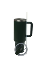 40oz. Tumbler with Handle and Straw Lid | Black