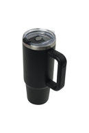 30oz. Tumbler with Handle and Straw Lid | Black