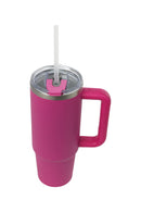 30oz. Tumbler with Handle and Straw Lid | Hot Pink