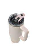 30oz. Tumbler with Handle and Straw Lid | Pink Sand