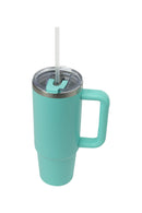 30oz. Tumbler with Handle and Straw Lid | Sea Glass