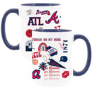 2pk 15oz White Mug with Navy I/C | Atlanta Braves