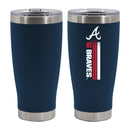 20oz Navy SS Tumbler, DP, Let's Go Team Stripe, Atlanta Braves