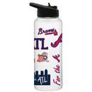 34oz Quencher, White with Loco Design | Atlanta Braves