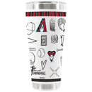 30oz White Stainless Steel Tumbler, Direct Print, Sketchpad Design | Arizona Diamondbacks