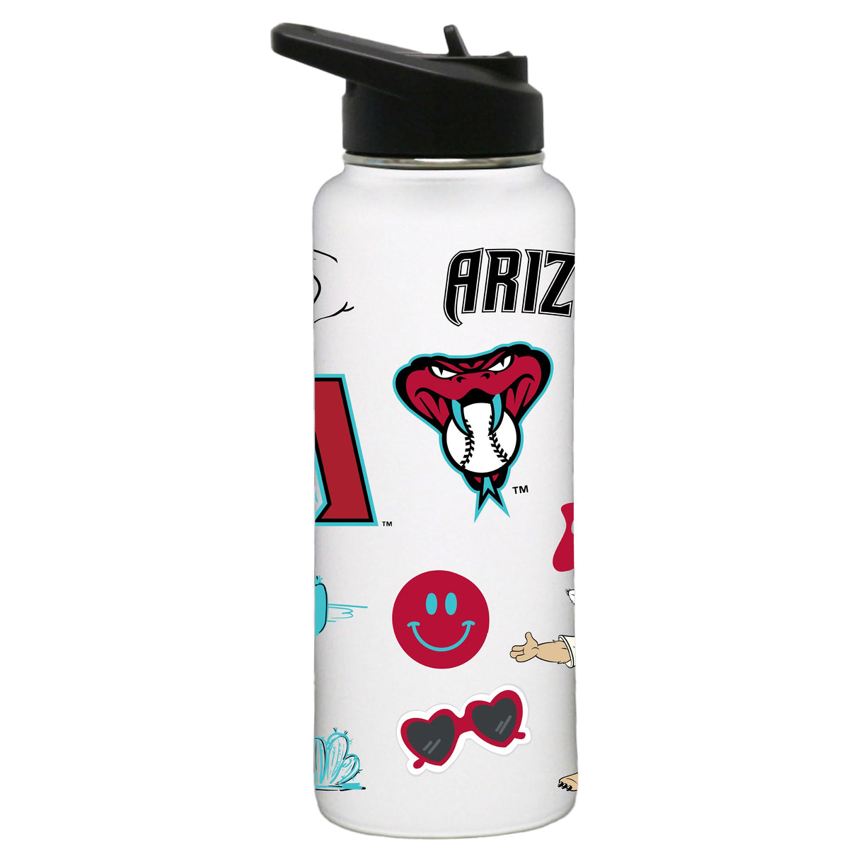34oz Quencher, White with Loco Design | Arizona Diamondbacks