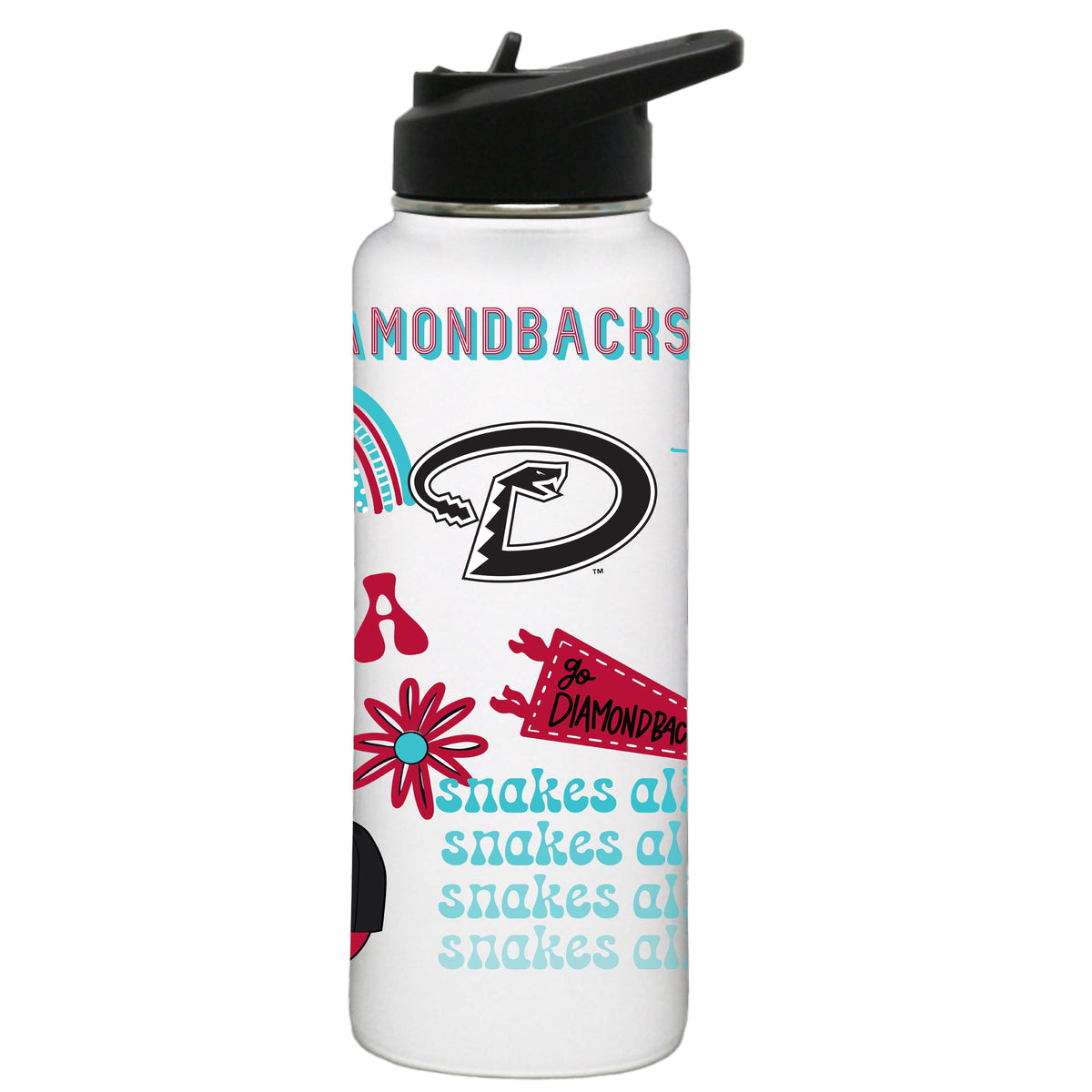 34oz Quencher, White with Loco Design | Arizona Diamondbacks